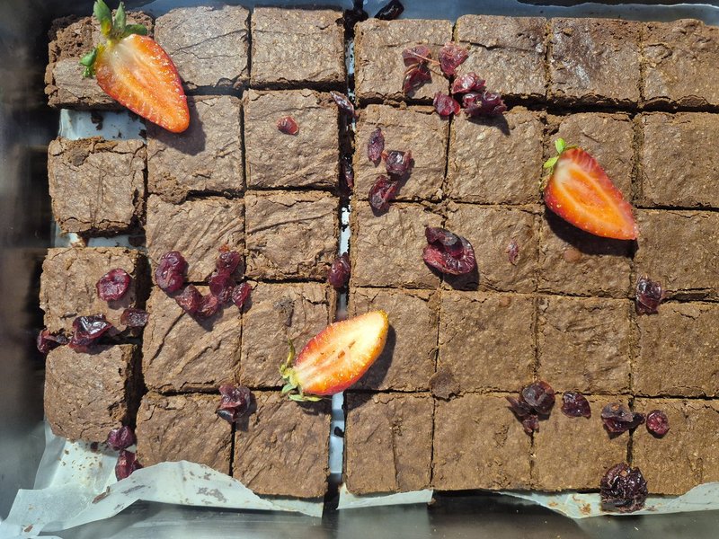 Brownies con frutillas